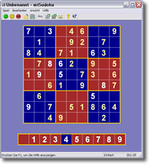 Sudoku mit dunklen Farben