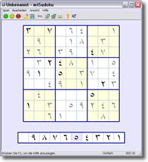 Sudoku mit arabischen Ziffern