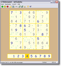 Sudoku mit automatisch gesetzten Markierungen